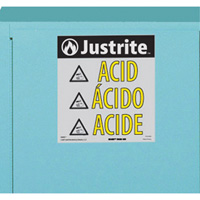 Armoires de s&eacute;curit&eacute; Sure-Grip Ex pour acides/produits corrosifs, 30 gal., 43" x 44" x 18" - Justrite 893022