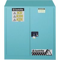 Armoires de s&eacute;curit&eacute; Sure-Grip Ex pour acides/produits corrosifs, 30 gal., 43" x 44" x 18" - Justrite 893022