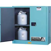 Armoires de s&eacute;curit&eacute; pour acides & produits corrosifs avec doublure ChemCor, 45 gal., 43" x 65" x 18" - Justrite 8945822
