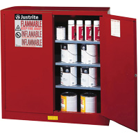 Sure-Grip&reg; EX Combustibles Safety Cabinet for Paint and Ink, 40 gal., 3 Shelves - Justrite 893011