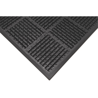 Outfront Reversible No. 227 Mat, Rubber, Scraper Type, Slotted Pattern, 3' x 6', Black - Wearwell 227.716X3X6BK