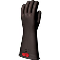 Black Natural Rubber Insulating Gloves, ASTM Class 0, Size 9, 14" L - ActivArmr RIG014B090