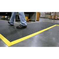 Rejuvenator Connect No. 502 Matting, Polyurethane, 3' W x 3' L, 5/8" Thick, Black - Wearwell 502.58X3X3BK