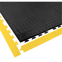 Rejuvenator Connect No. 502 Matting, Polyurethane, 3' W x 3' L, 5/8" Thick, Black - Wearwell 502.58X3X3BK