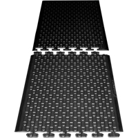 Rejuvenator Connect No. 502 Matting, Polyurethane, 3' W x 3' L, 5/8" Thick, Black - Wearwell 502.58X3X3BK