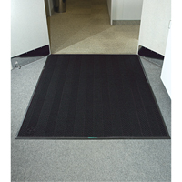 WaterHog&reg; Max Herringbone Classic Mat, Wiper/Scraper, 4' x 20' x 3/8", Black Smoke - M+A Matting 224070420170