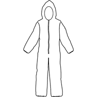 MicroMax&reg; Coveralls, Large, White, Microporous - Lakeland CNS428-LG