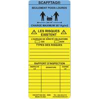 ScaffTag&reg; Heavy-Duty "Caution" Inserts, Plastic, 7-5/8" W x 3-1/4" H, English - Brady SCAF-CAIHD100