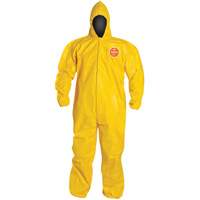 Hooded Coveralls, Tychem&reg; 2000, 5X-Large, Yellow - Dupont Personal Protection QC127B-5X