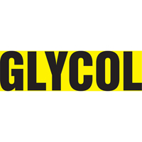 Marqueurs de tuyau "Glycol", Autocollant, 2-1/2" h x 12" la, Noir sur jaune - Accuform NMC RPK359SSD