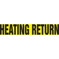 Marqueurs de tuyau "Heating Return", Autocollant, 2-1/2" h x 12" la, Noir sur jaune - Accuform NMC RPK387SSD