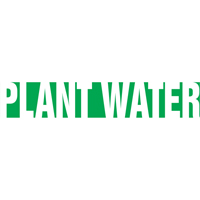 Marqueur de tuyau "Plant Water" Snap Tite, &agrave; pression, 9" h x 8" la, Blanc/vert - Accuform NMC RPK565STB