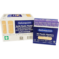 Syst&egrave;mes de distribution de bandages Salvequick - recharges st&eacute;riles, Rectangulaire/carr&eacute;e, Plastique, St&eacute;rile - Safecross 03462