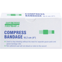 Compress (Pressure) Bandages, 4" L x 4" W - Safecross 02024