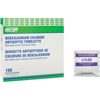 Lingettes antiseptiques au chlorure de benzalkonium, Serviette, Antiseptique -  