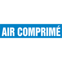 Marqueur de tuyau "Air Comprim&eacute;", Autocollant, 1" h x 8" la, Blanc/bleu - Accuform NMC CRPK227SSA