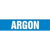 "Argon" Pipe Marker, Self-Adhesive, 4" H x 24" W, White on Blue - Accuform NMC CRPK143SSH