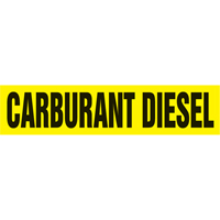 Marqueurs de tuyau "Carburant Diesel", Autocollant, 2-1/2" h x 12" la, Noir sur jaune - Accuform NMC CRPK258SSD