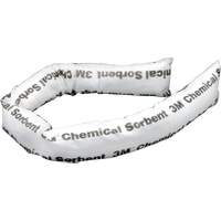 Mini-berme adsorbante pour produits chimiques, Produit chimique, 4' lo x 3" la, Absorption 12 gal., 12 /pqt - 3M P-200