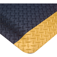 Smart No. 497 Mats, Diamond, 3' x 5' x 1", Black/Yellow, PVC - Wearwell 497.1X3X5BYL