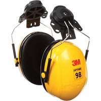 Serres-t&ecirc;tes de s&eacute;rie Peltor Optime 98, Fixation pour casque, 23 NRR dB - 3M H9P3E