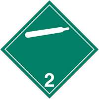 Plaque-&eacute;tiquette TMD gaz ininflammables & non toxiques, Aluminium - Incom Top Tape & Label TT220A