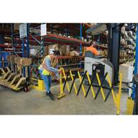 Expandable Barrier, 37" H x 11' L, Black/Yellow - Zenith Safety Products 