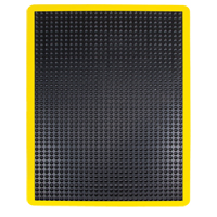 Tapis antifatigue en d&ocirc;me, &agrave; bulles, 2' x 3' x 1/2", Noir, Caoutchouc - Produits de sécurité Zenith 