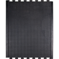 Anti-Fatigue Dome Matting, Bubbled, 3' x 4' x 1/2", Black, Rubber - Zenith Safety Products 
