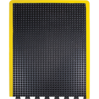 Tapis antifatigue en d&ocirc;me, &agrave; bulles, 3' x 4' x 1/2", Noir, Caoutchouc - Produits de sécurité Zenith 