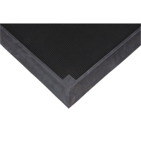 Foot Sanitizing Matting, Rubber, 2-2/3' W x 3-1/4' L x 2-1/2" Thick, Black - Zenith Safety Products 