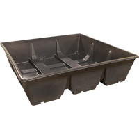 Bac de r&eacute;cup&eacute;ration GRV, Capacit&eacute; de d&eacute;versement 385 gal. US, 76" x 76" x 20" - Enpac 5390-BK