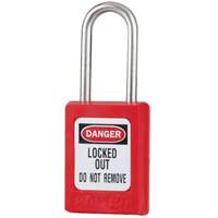 S31 Zenex Safety Padlocks, Red, Keyed Alike, Thermoplastic, 1-3/8" Width - Master Lock S31KAS6RED