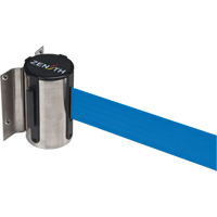 Barri&egrave;re &agrave; fixation murale, Acier, Fixation par vis, 7', Ruban Bleu - Produits de sécurité Zenith 