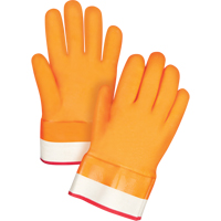 Winter-Lined Chemical-Resistant Gloves, Size Large/9, 10" L, PVC, Foam Fleece Inner Lining, Winter Weight - Zenith Safety Products 