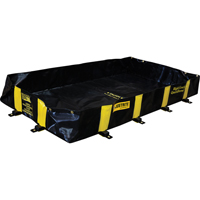 Rigid-Lock QuickBerm&reg;, 235 US gal. Capacity, 4' W x 8' L x 12" H, Stake Wall - Justrite 28514