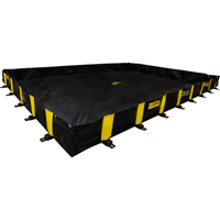 Bermes Rigid-Lock QuickBerm, Capacit&eacute; 2390 gal. US, 16' la x 20' lo x 12" h, Paroi &agrave; piquets - Justrite 28530