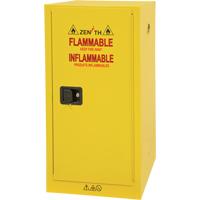 Armoire pour produits inflammables, 16 gal., 1 Porte(s), 23" La x 44" h x 18" p - Produits de sécurité Zenith 