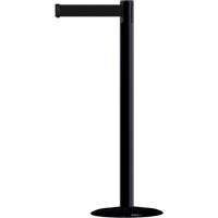 Poteau marin, Acier, 38" h, Ruban Noir, Longueur du ruban 7,5' - Tensator MP33STDNOB9XCS