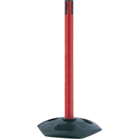 Poteau receveur robuste &agrave; ligne simple, Hauteur de 38", Rouge - Tensator 886-21-RCV