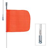 Safety Whip&reg; Heavy-Duty Whips, Threaded Mount, 5' High, Orange - Driver Industrial Safety W05-M