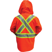 Vestes de s&eacute;curit&eacute; imperm&eacute;ables ignifuges haute visibilit&eacute; en polyur&eacute;thane, Grand, Orange haute visibilit&eacute; - Viking 6055FRJO-L