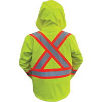 Hi-Vis FR/PU Safety Rain Jackets, Small, High Visibility Lime-Yellow - Viking 6055FRJG-S