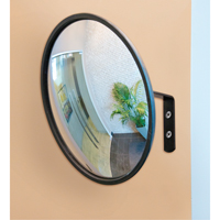 Convex Mirror with Bracket, Indoor/Outdoor, 12" Diameter - Zenith Safety Products 