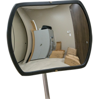 Roundtangular Convex Mirror with Telescopic Arm, 12" H x 18" W, Indoor/Outdoor - Zenith Safety Products 