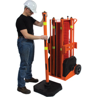 Zone de s&eacute;curit&eacute; portative , 100' lo, Acier, Orange - Ideal Warehouse Innovations 70-6030