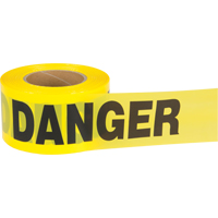 "Danger" Barricade Tape, Bilingual, 3" W x 1000' L, 1.5 mils, Black on Yellow - Zenith Safety Products 