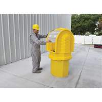 Ultra-Hard Top P1 Plus&reg; 1-Drum Hardtop Cover Spill Containment Unit Without Drain, 36" L x 36" W x 66" H, 800 lbs. Load Capacity - Ultratech 9640