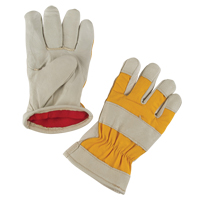 Premium Winter-Lined Work Gloves, Large, Grain Pigskin Palm, Foam Fleece Inner Lining - Zenith Safety Products 