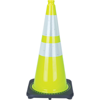 Premium Traffic Cone, 28", Lime Green, 4" & 6" Reflective Collar(s) - Zenith Safety Products 